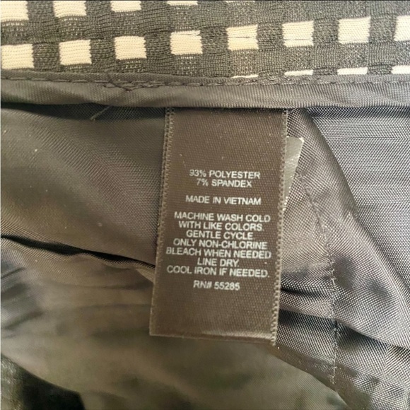 Express Black White Check Columnist Slim Ankle Pants 2 - Picture 9 of 9